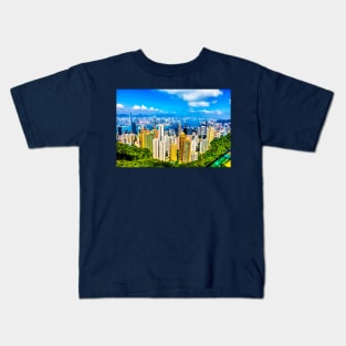 Victoria Peak, Hong Kong, Kowloon And Victoria Harbor Kids T-Shirt